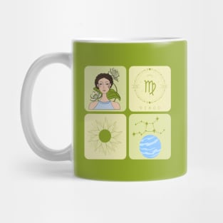 Virgo Zodiac Sign Pattern Mug